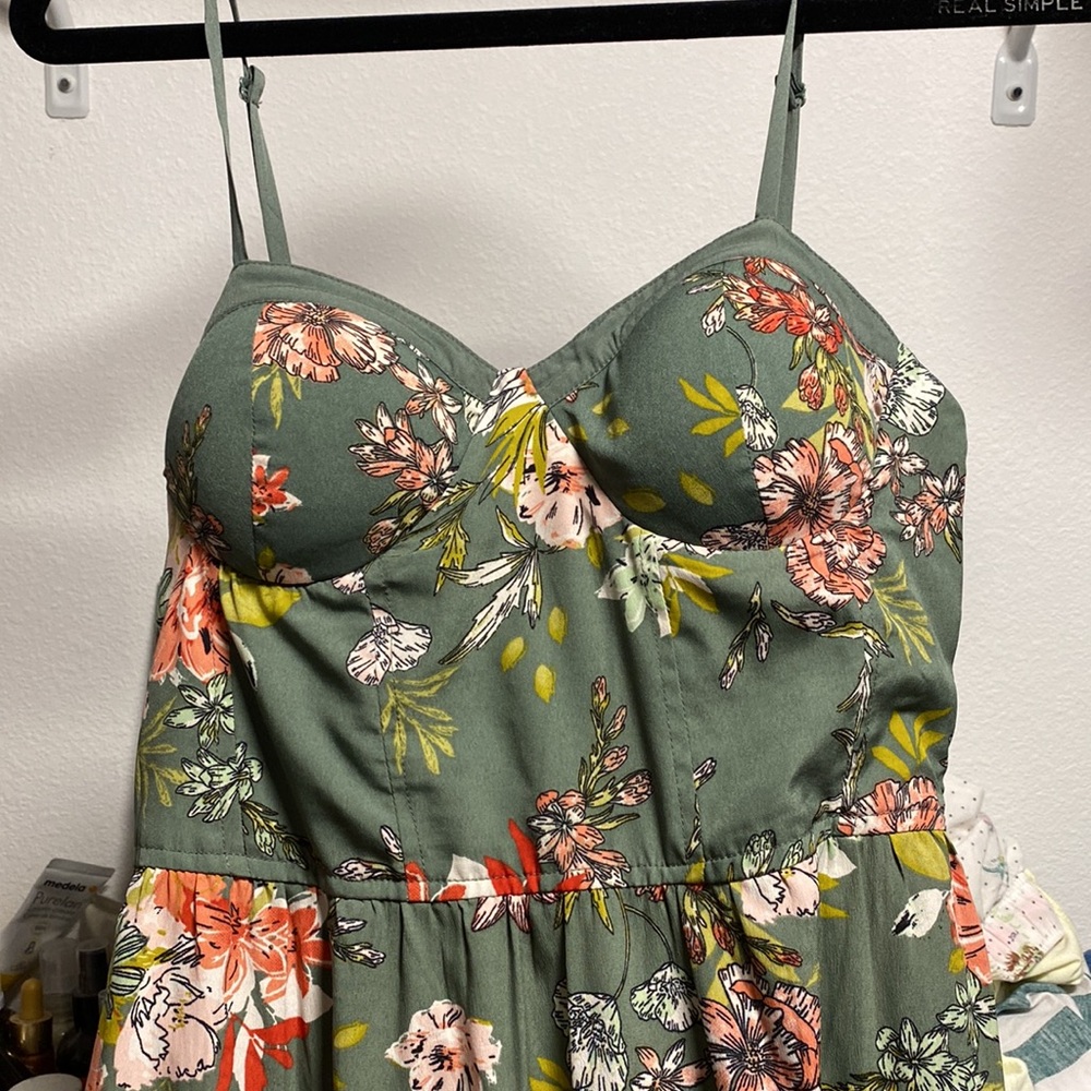 Floral bodice maxi dress